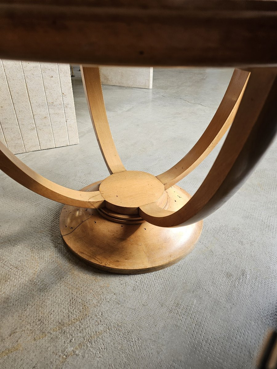 Table basse de style art déco plateau miroir -photo-3