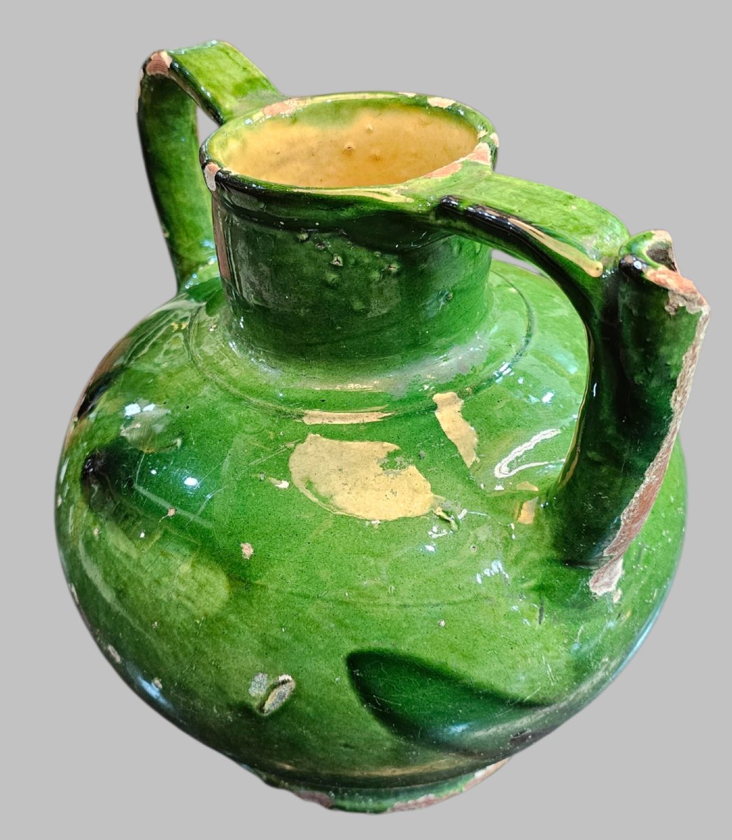 Orjol In Green Glazed Terracotta, Southern France -photo-4