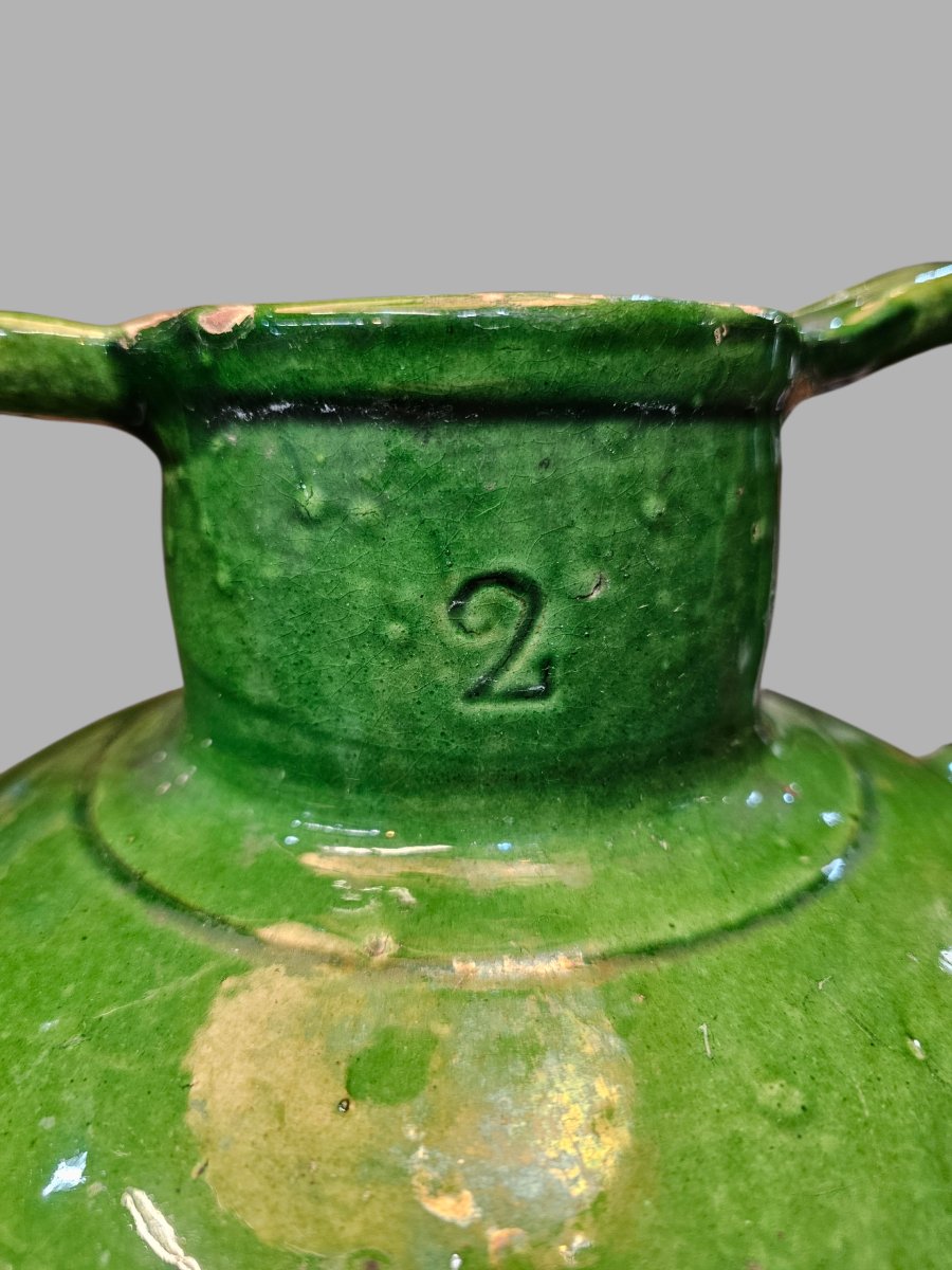 Orjol In Green Glazed Terracotta, Southern France -photo-4