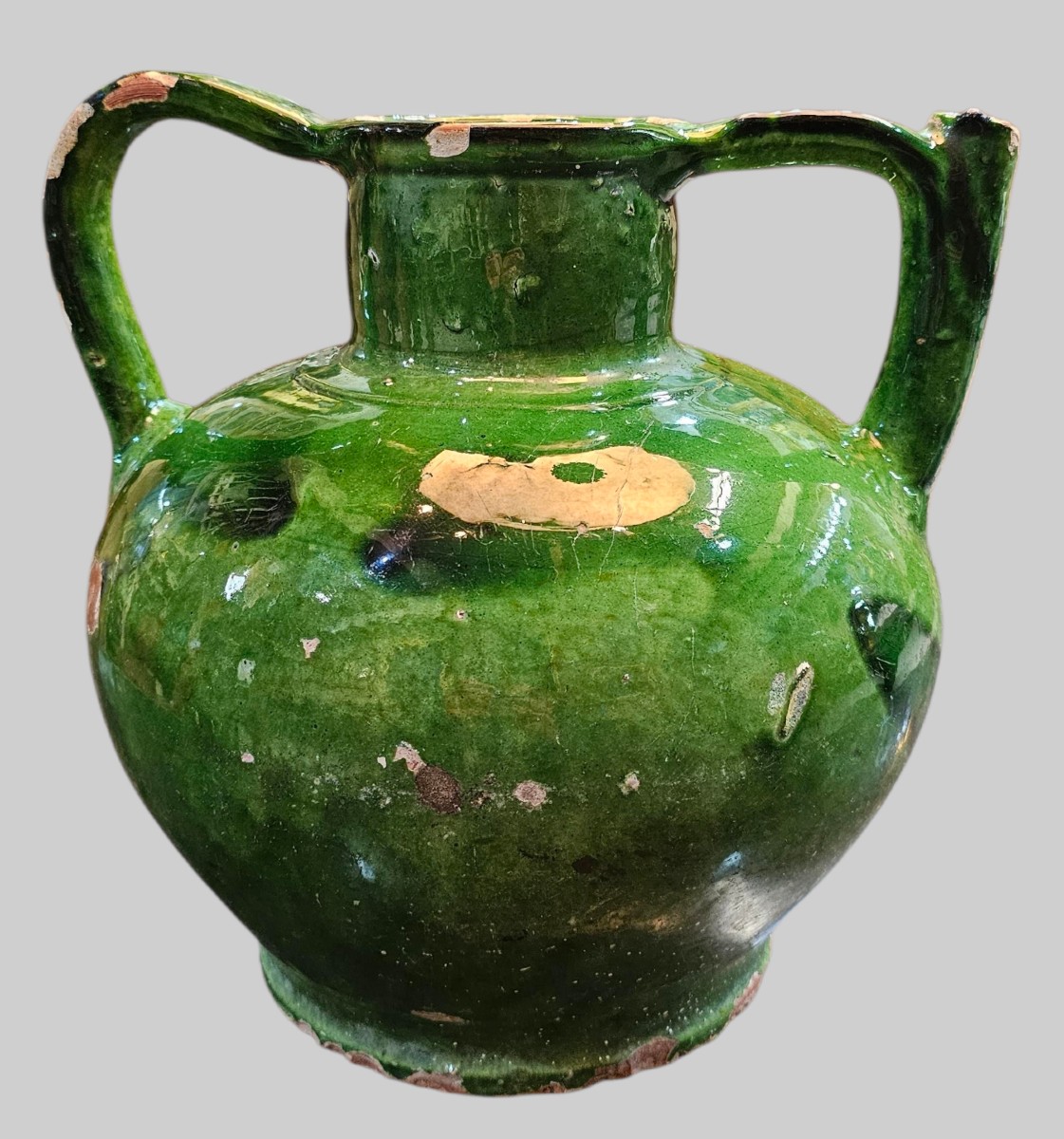 Orjol In Green Glazed Terracotta, Southern France 