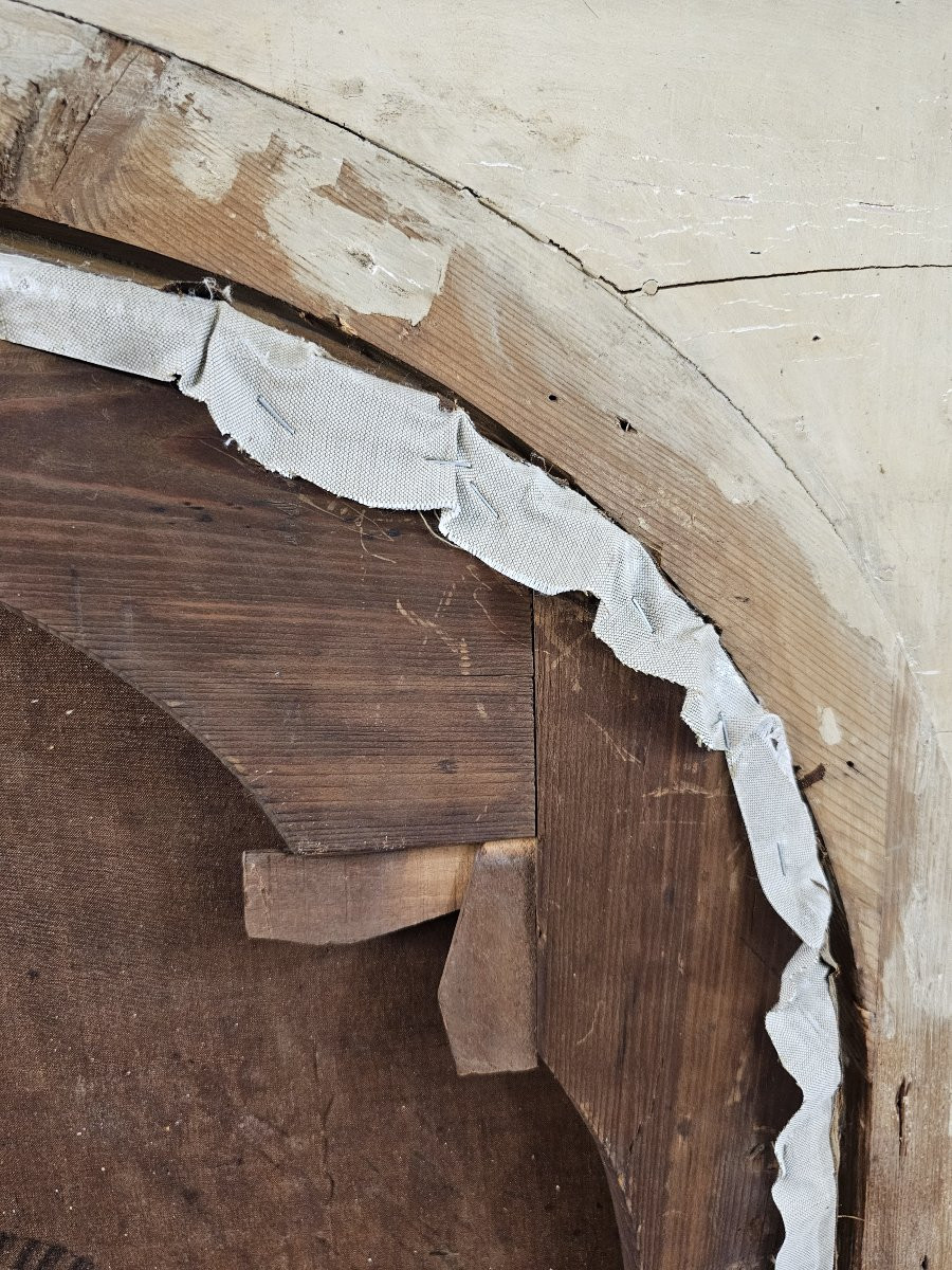 Framed Oil On Canvas Signed Isidore Pils "walk And Encounter In The Park"-photo-8