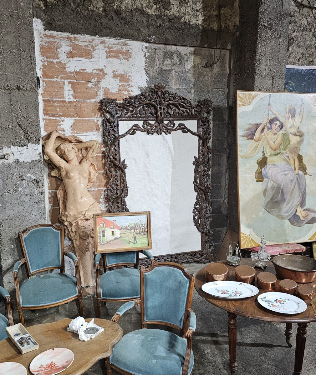 Very Large Carved Wooden Frame -photo-4