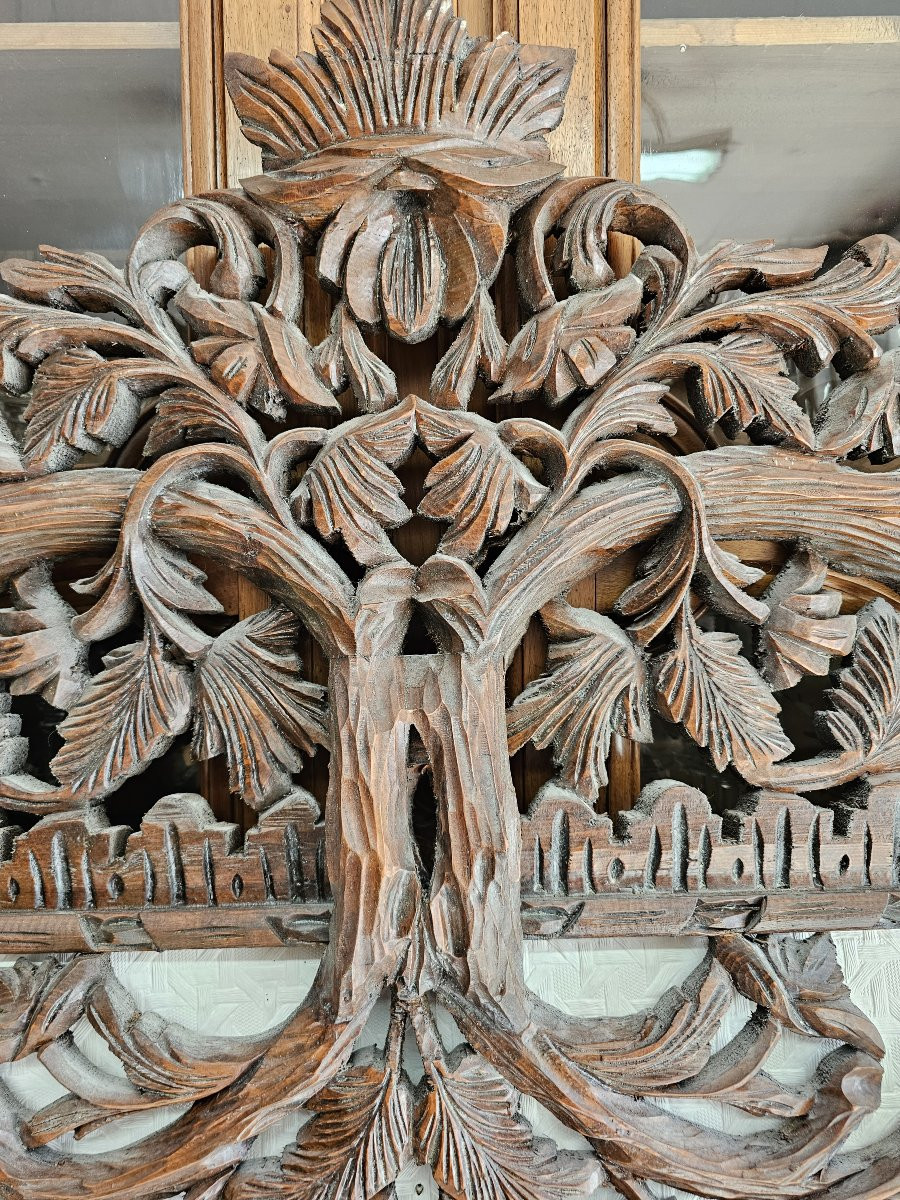 Very Large Carved Wooden Frame -photo-1