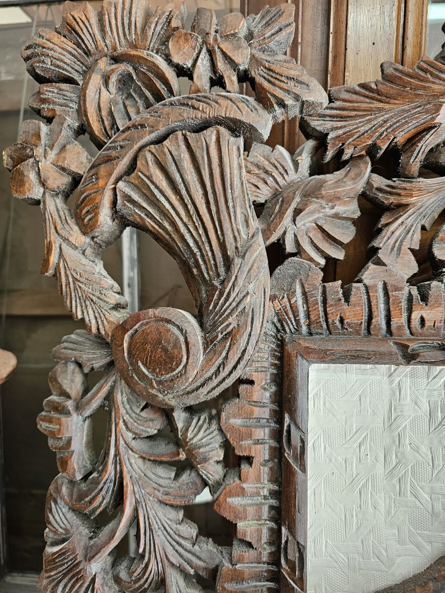 Very Large Carved Wooden Frame -photo-2