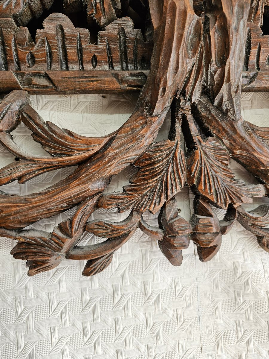 Very Large Carved Wooden Frame -photo-3