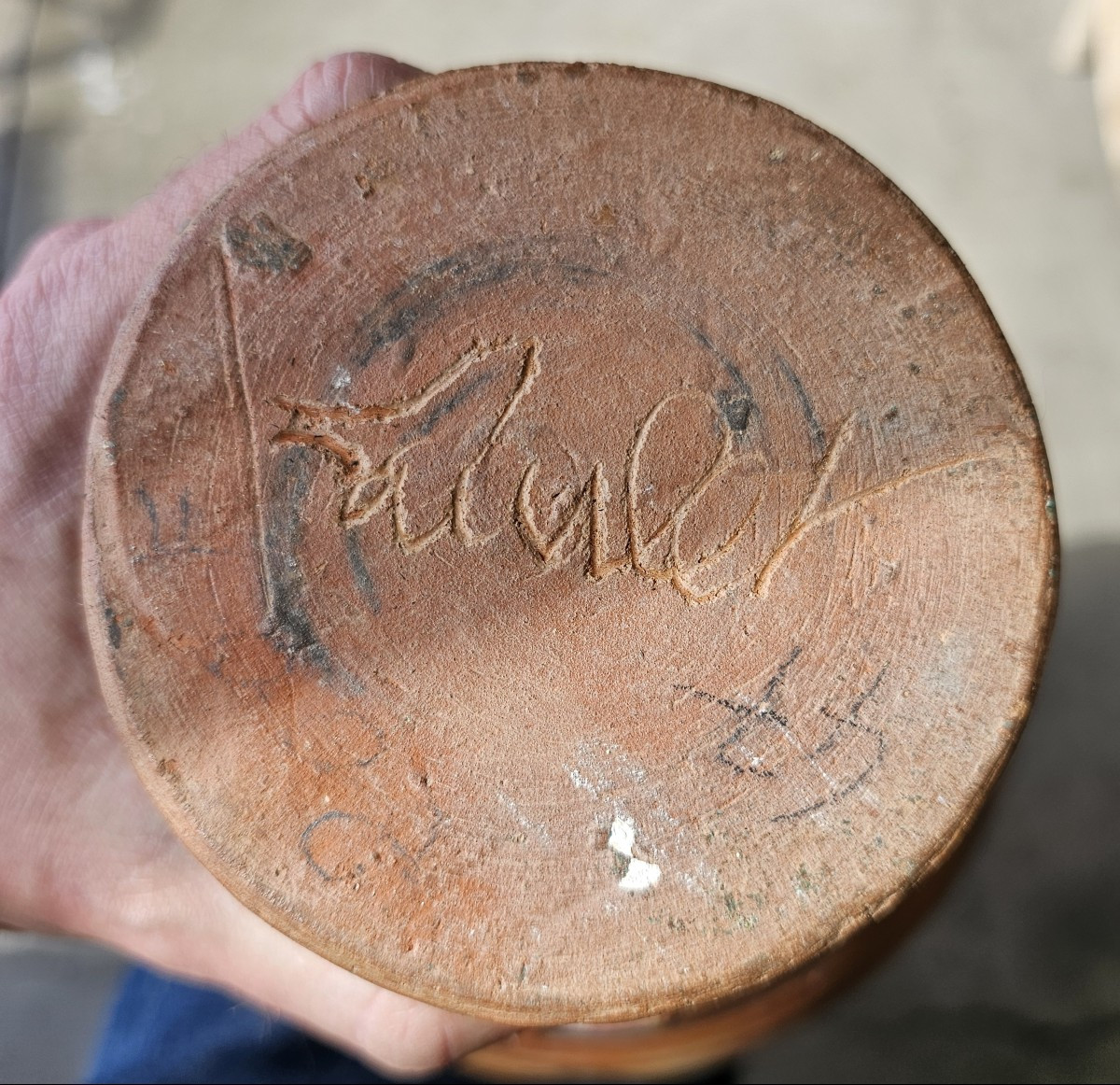 Decorated Terracotta Vase Signed Jean Paulet-photo-1