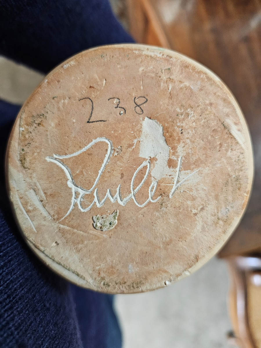 Decorated Terracotta Vase Signed Jean Paulet-photo-1