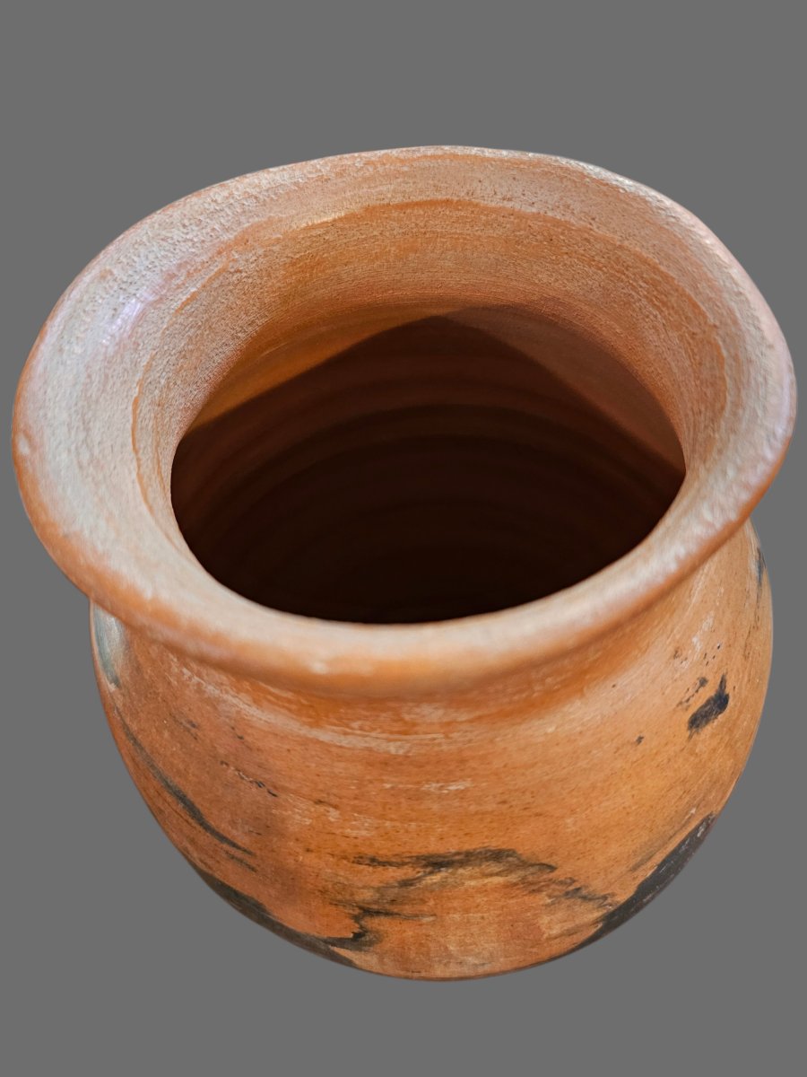 Decorated Terracotta Vase Signed Jean Paulet-photo-3