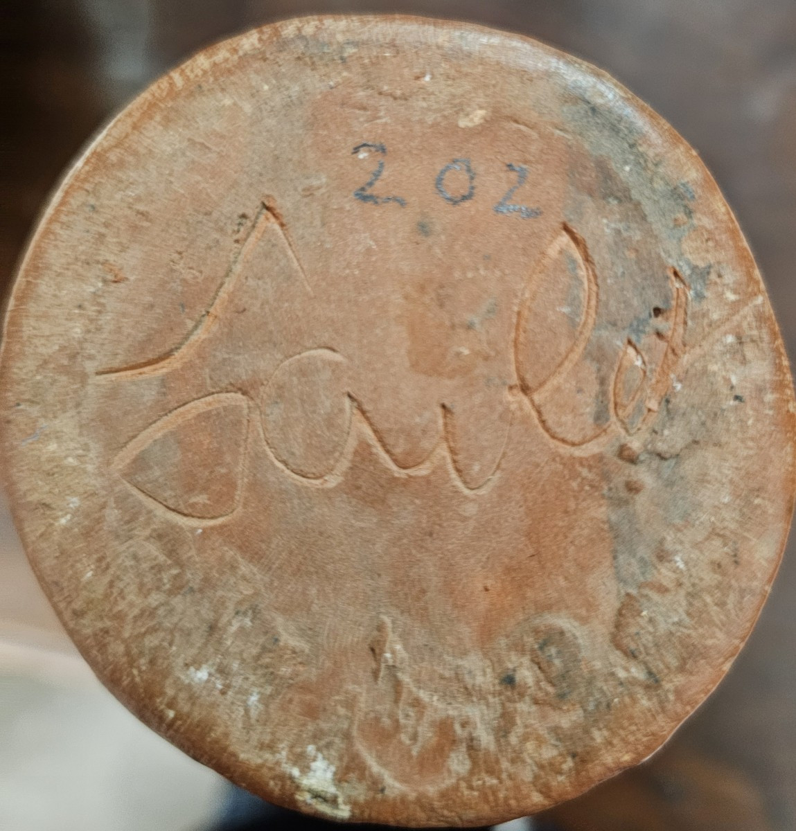 Vase en terre cuite décoré signé Jean PAULET-photo-1