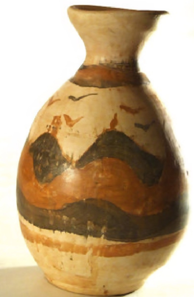 Vase en terre cuite décoré signé Jean PAULET