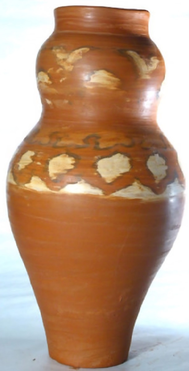 Vase en terre cuite décoré signé Jean PAULET