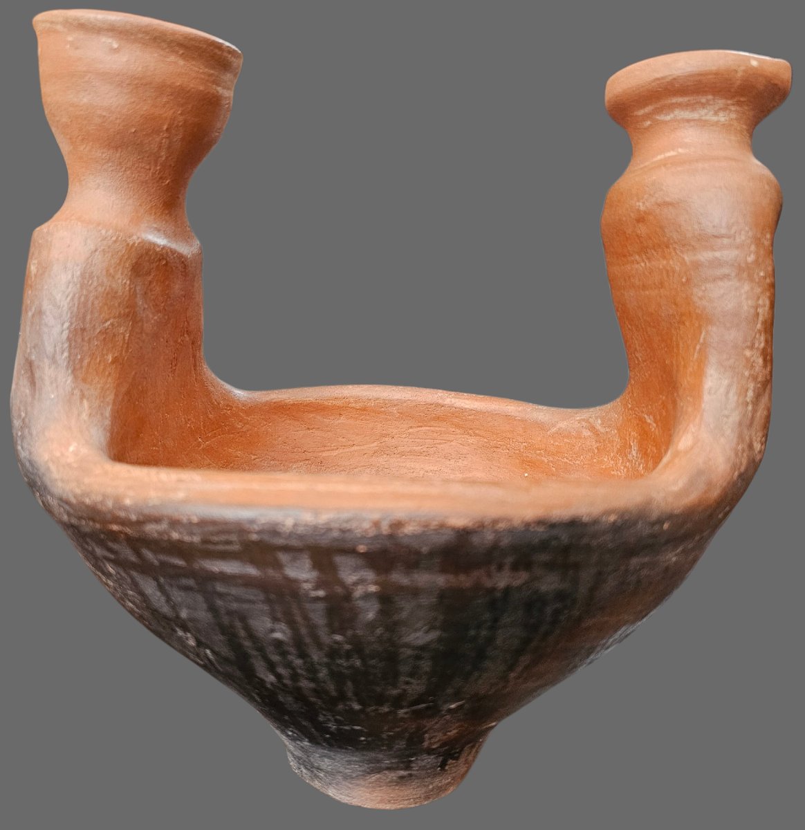 Vase en terre cuite décoré signé Jean PAULET-photo-2