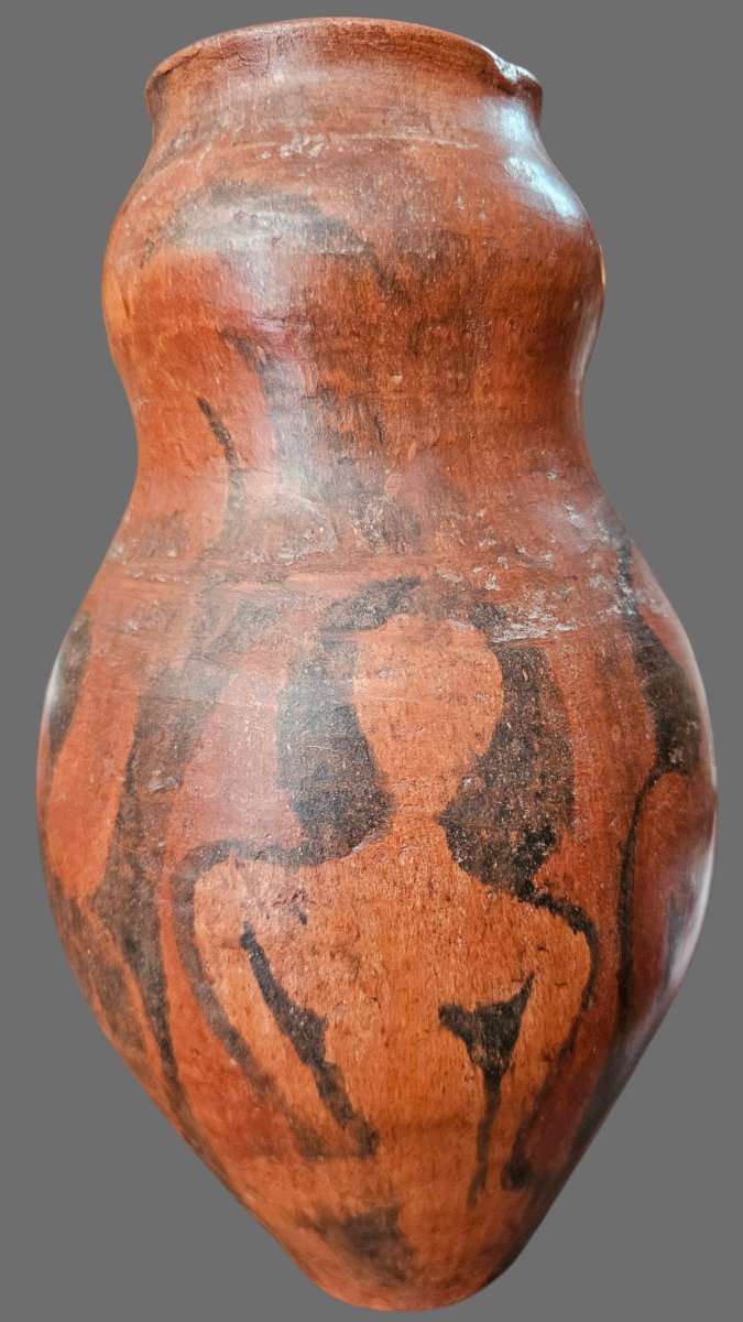 Vase en terre cuite décoré signé Jean PAULET-photo-2