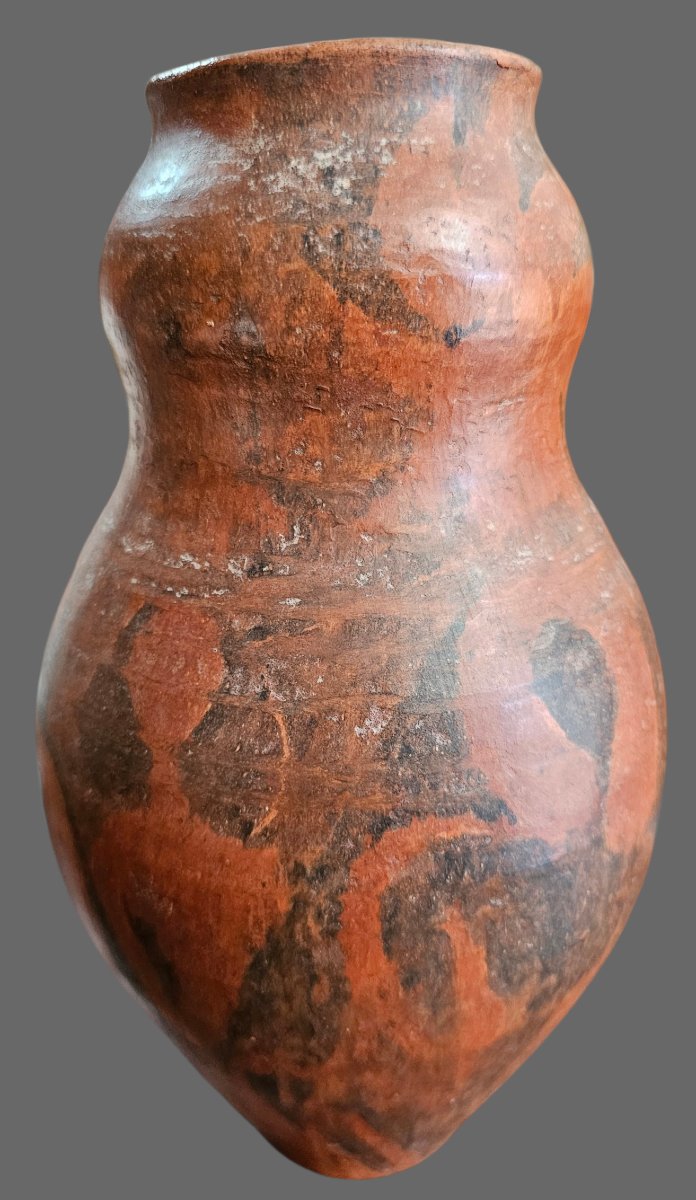 Vase en terre cuite décoré signé Jean PAULET-photo-4