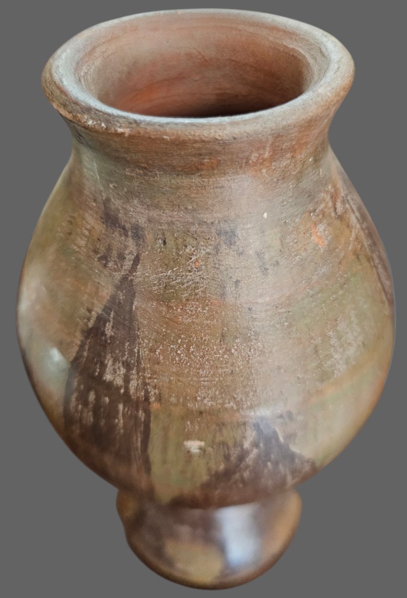 Vase en terre cuite décoré signé Jean PAULET-photo-3