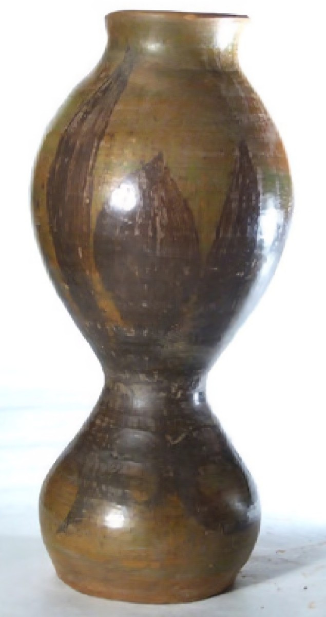 Vase en terre cuite décoré signé Jean PAULET