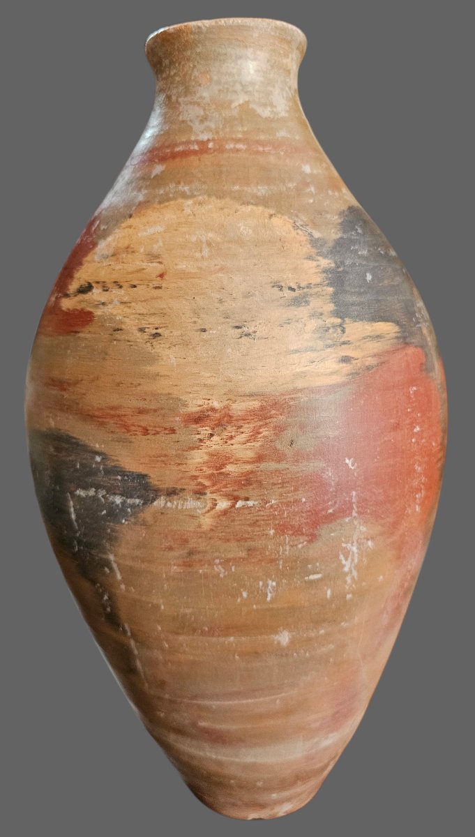 Decorated Terracotta Vase Signed Jean Paulet-photo-4