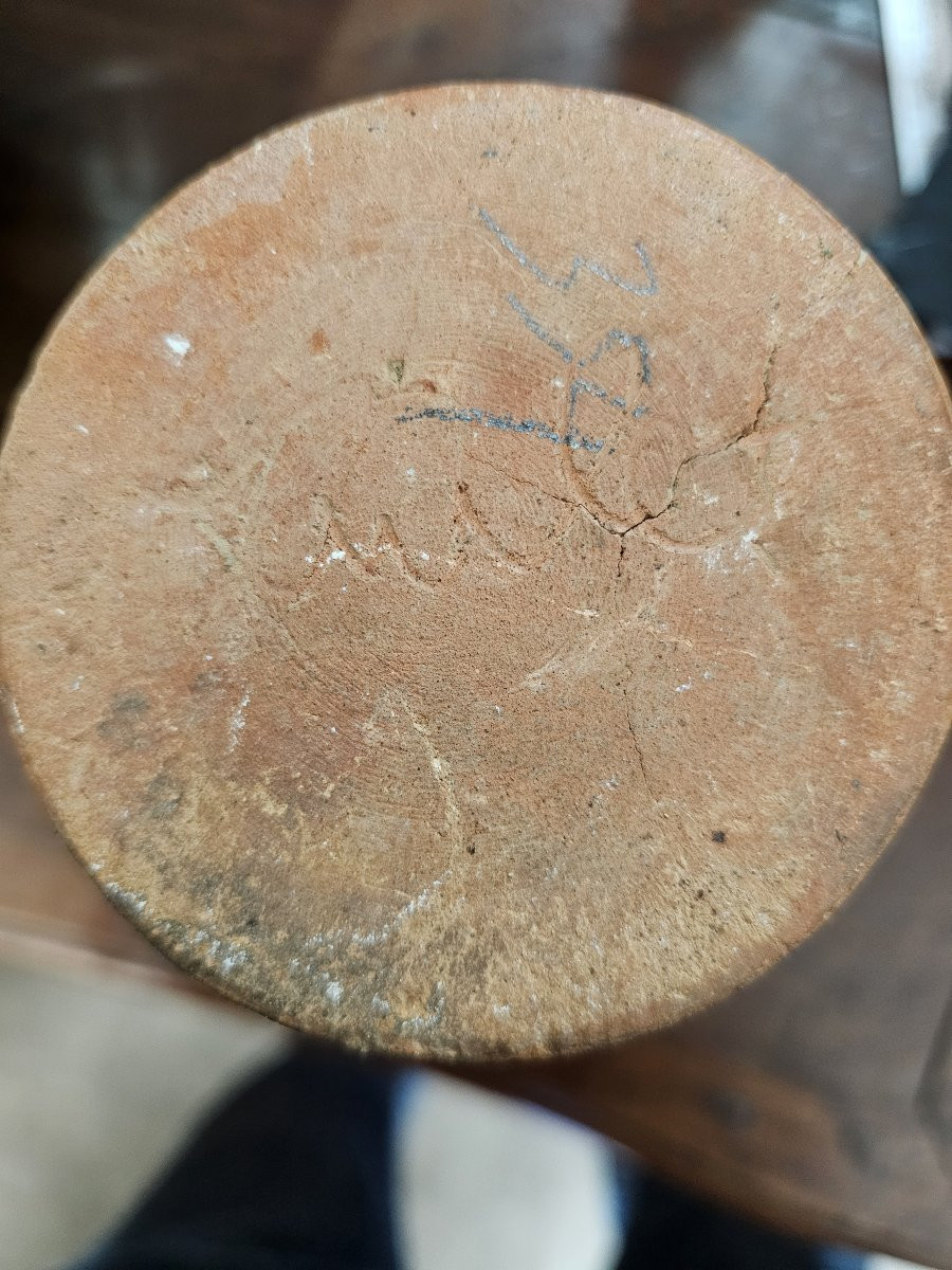 Vase en terre cuite décoré signé Jean PAULET-photo-4