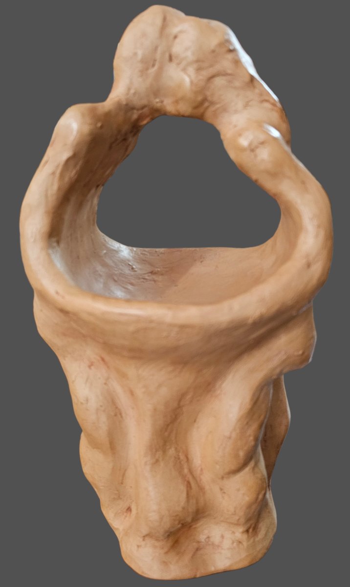 Decorated Terracotta Vase Signed Jean Paulet-photo-2