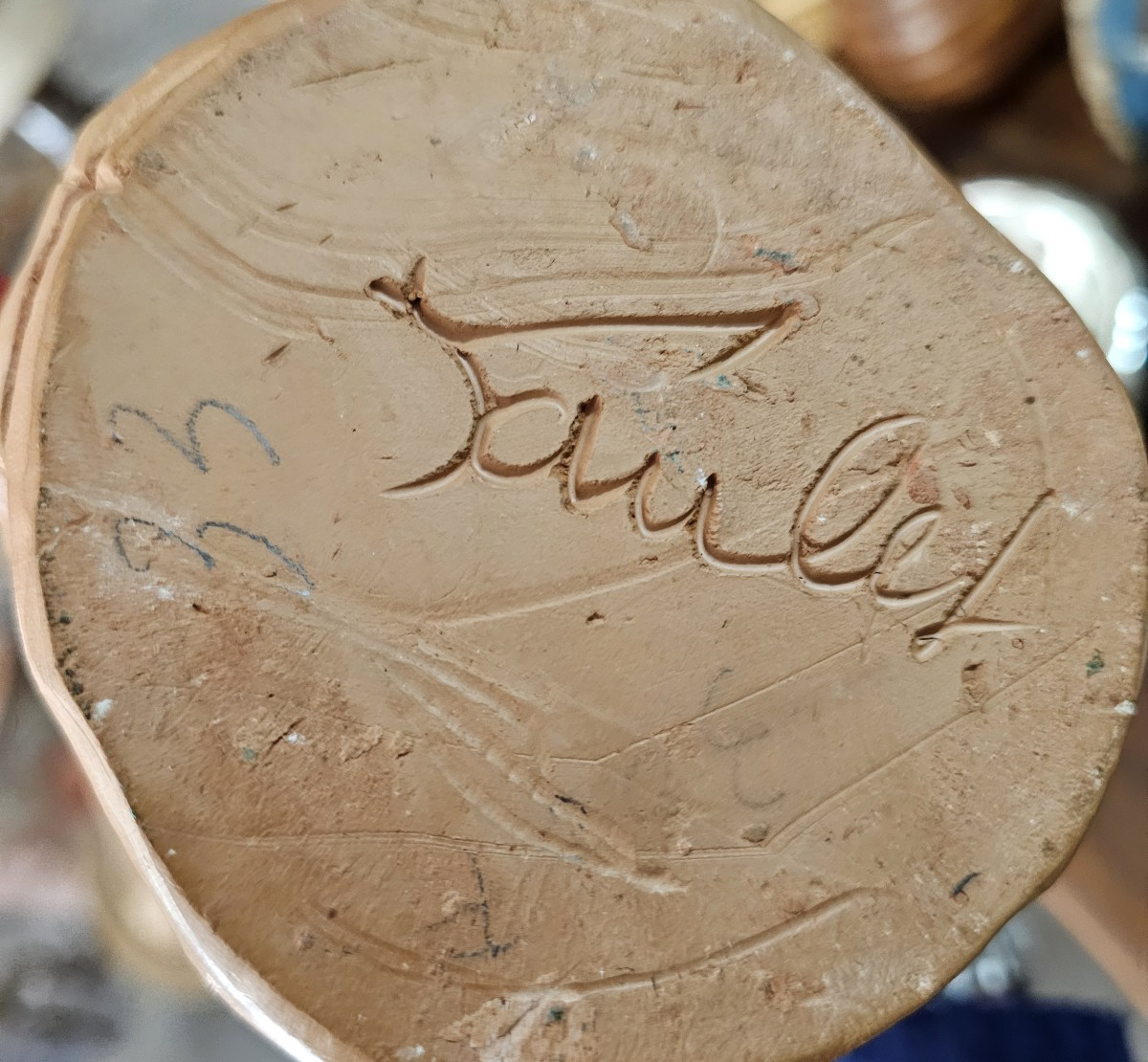 Decorated Terracotta Vase Signed Jean Paulet-photo-1