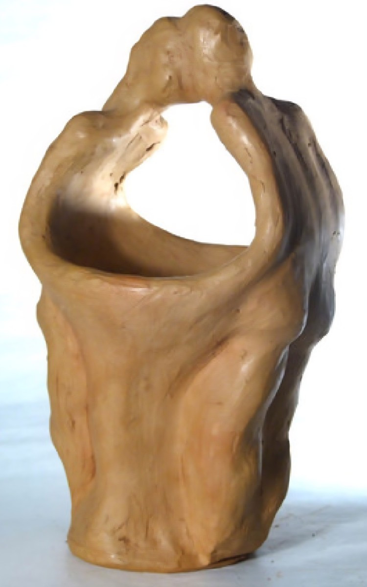 Decorated Terracotta Vase Signed Jean Paulet