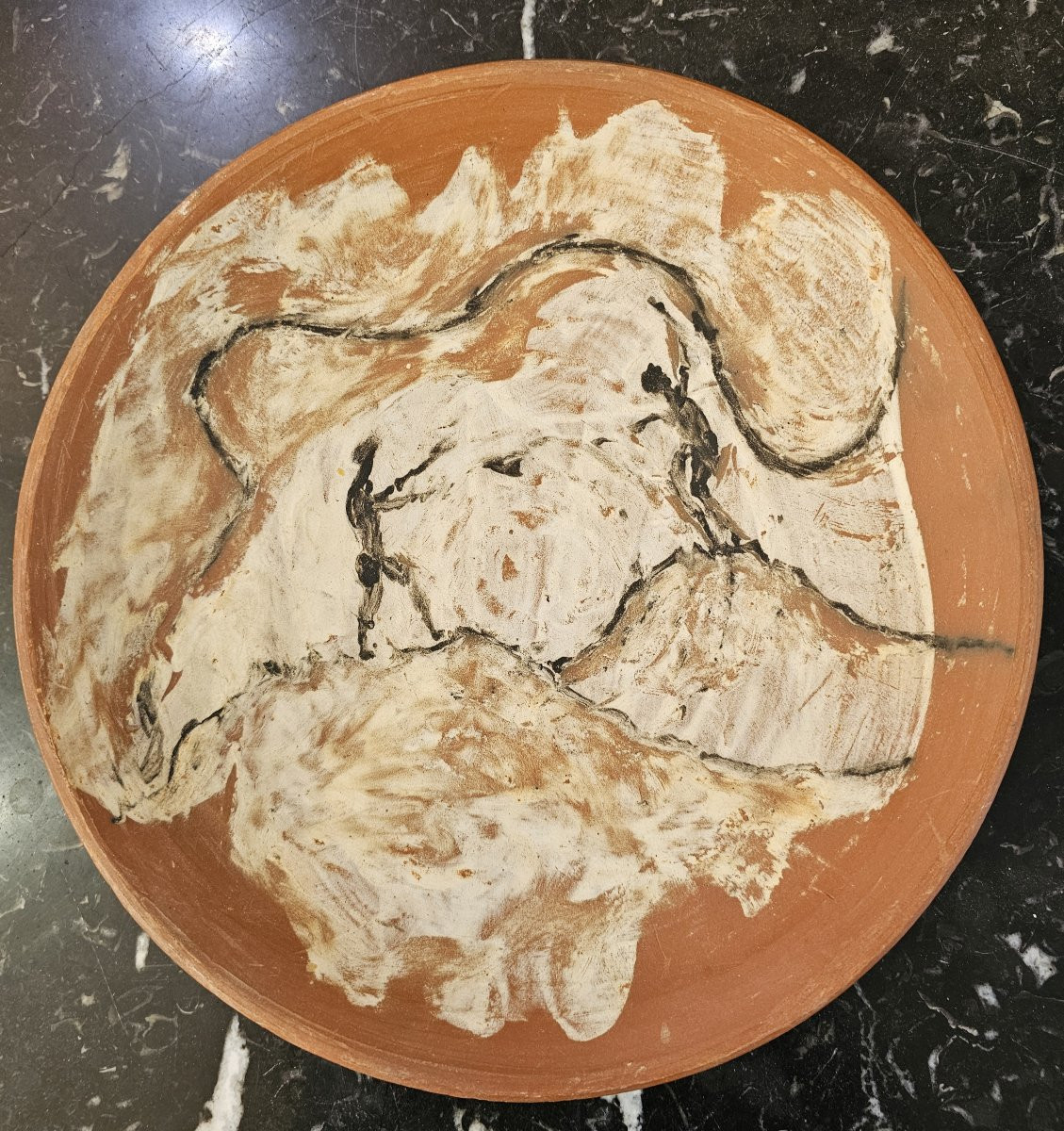 Earthenware Dish Decorated And Signed Jean Paulet-photo-2