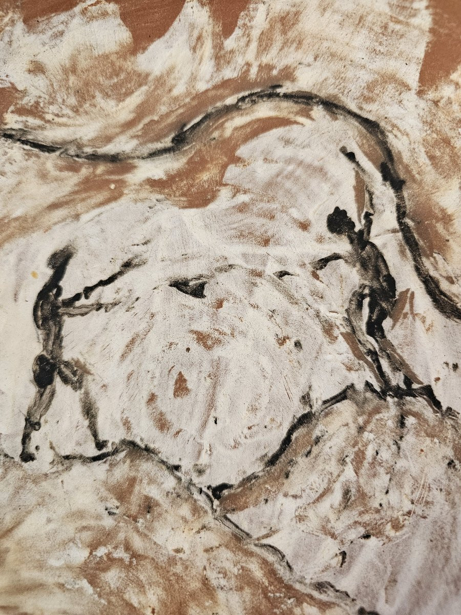 Earthenware Dish Decorated And Signed Jean Paulet-photo-3