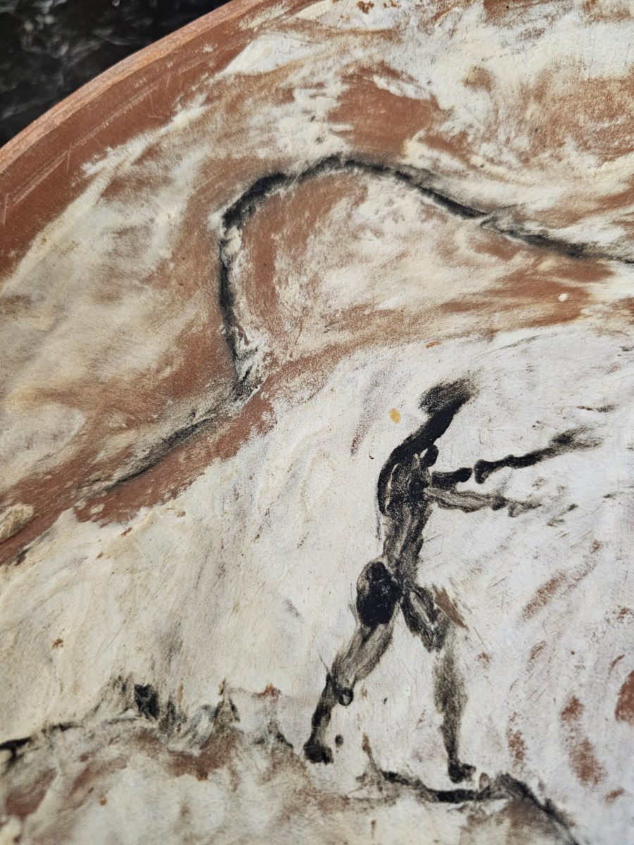 Earthenware Dish Decorated And Signed Jean Paulet-photo-4