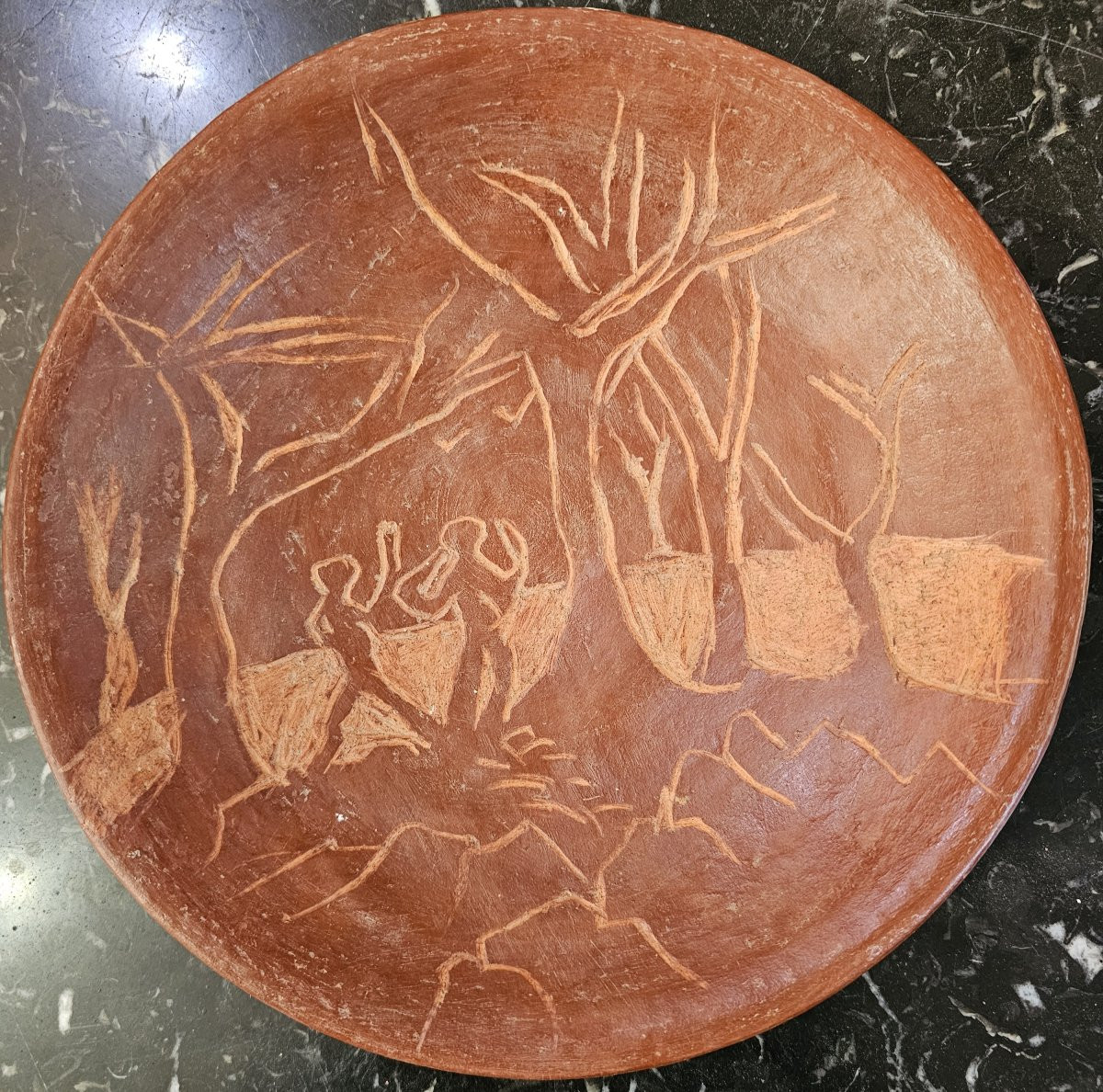 Earthenware Dish Decorated And Signed Jean Paulet-photo-2