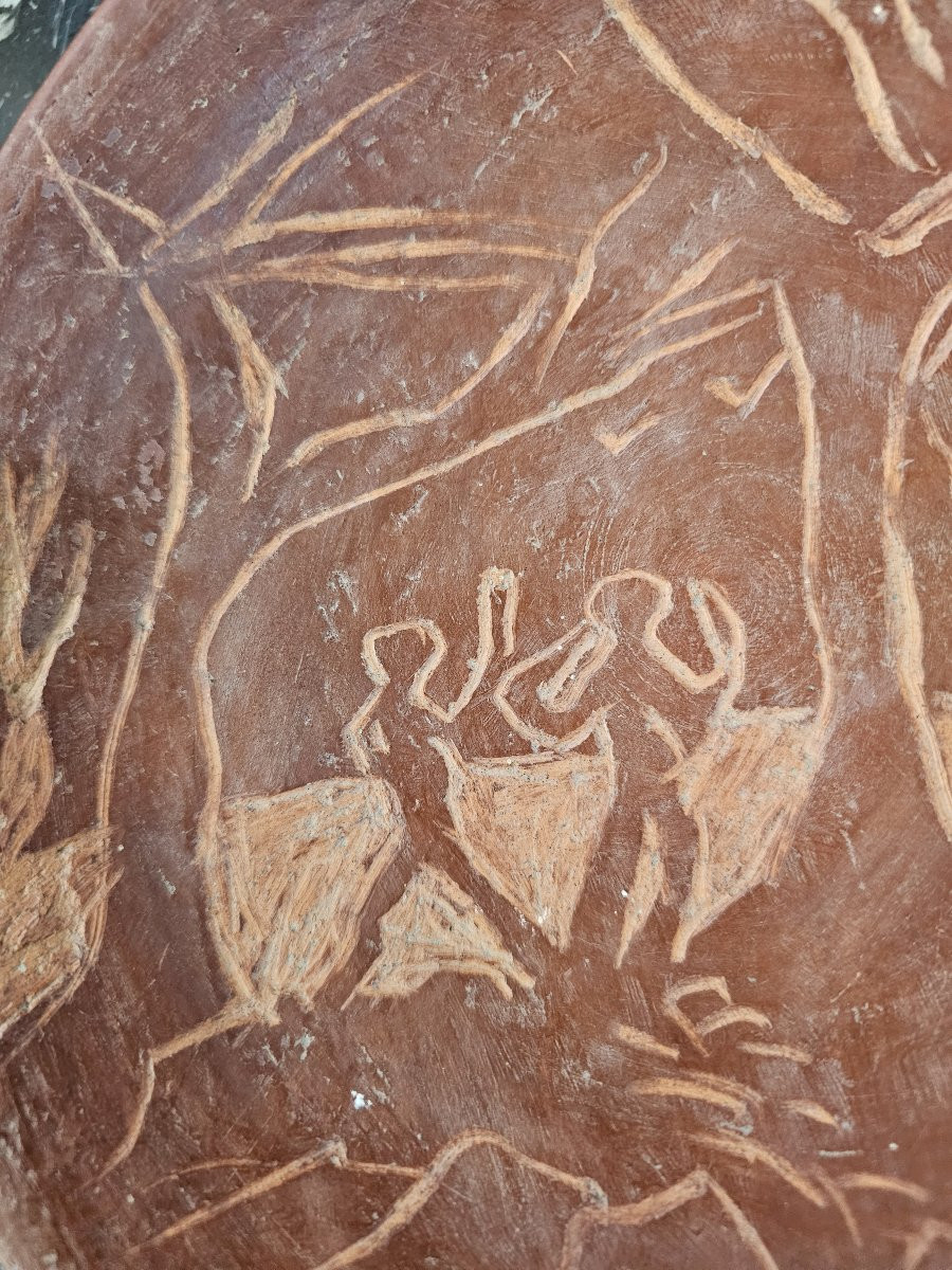 Earthenware Dish Decorated And Signed Jean Paulet-photo-3