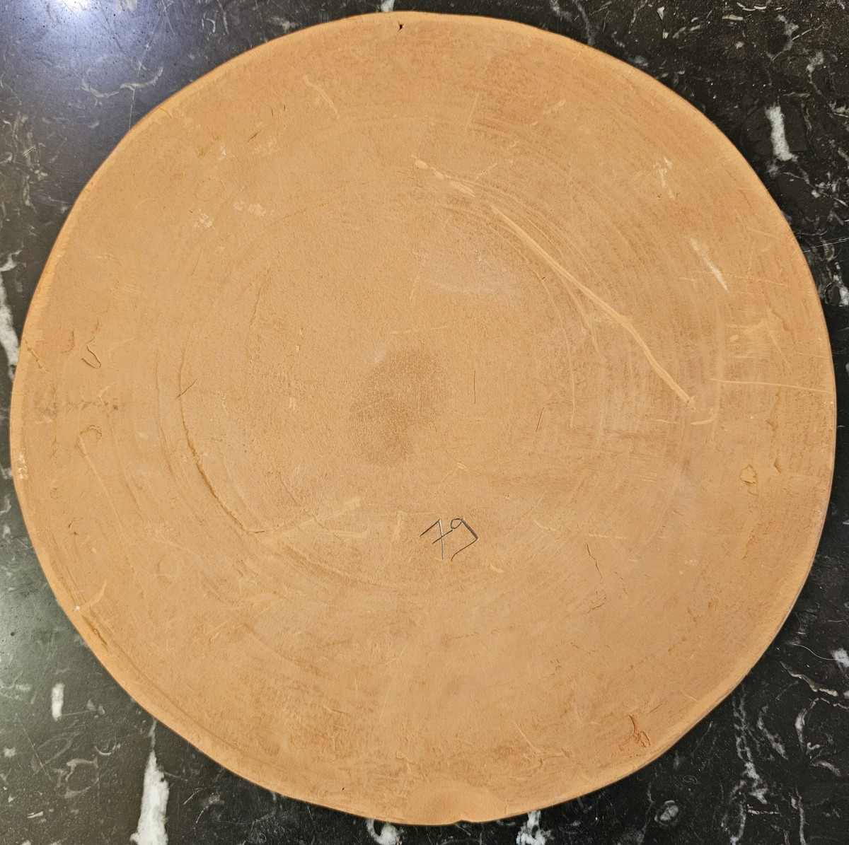 Decorated Terracotta Disc Signed Jean Paulet-photo-1