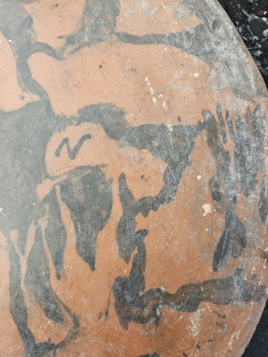 Disque en terre cuite décoré des deux côtés,  Jean PAULET-photo-4