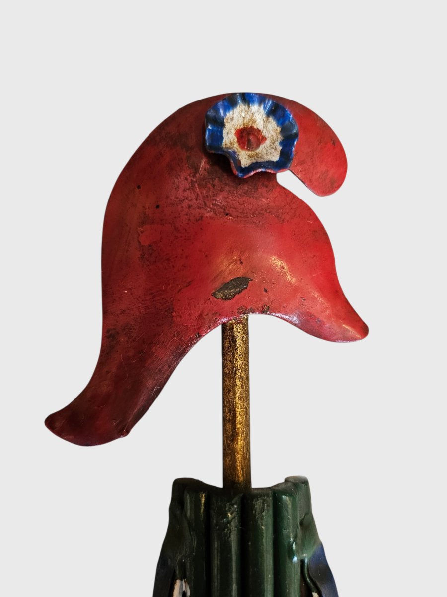 Ensemble de trois appliques Révolutionnaire en tôle peinte années 50/60-photo-2