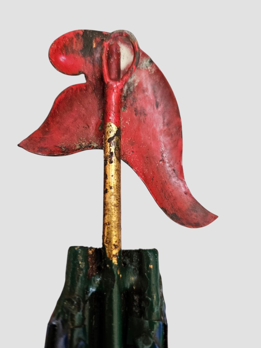 Ensemble de trois appliques Révolutionnaire en tôle peinte années 50/60-photo-8