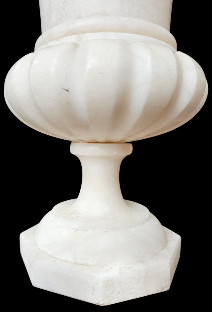 Lampe en albâtre de forme médicis -photo-3