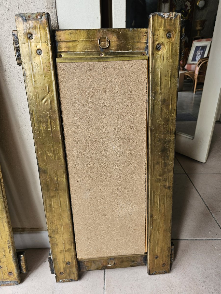 Pair Of Brutalist Mirrors 60's / 70's-photo-4