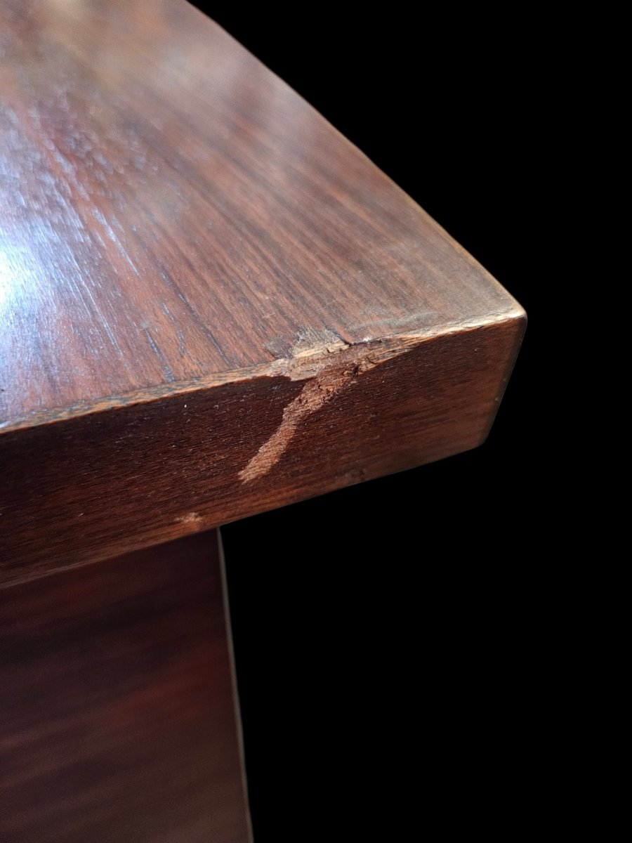 Art Deco-style Mahogany Veneer Desk, -photo-6