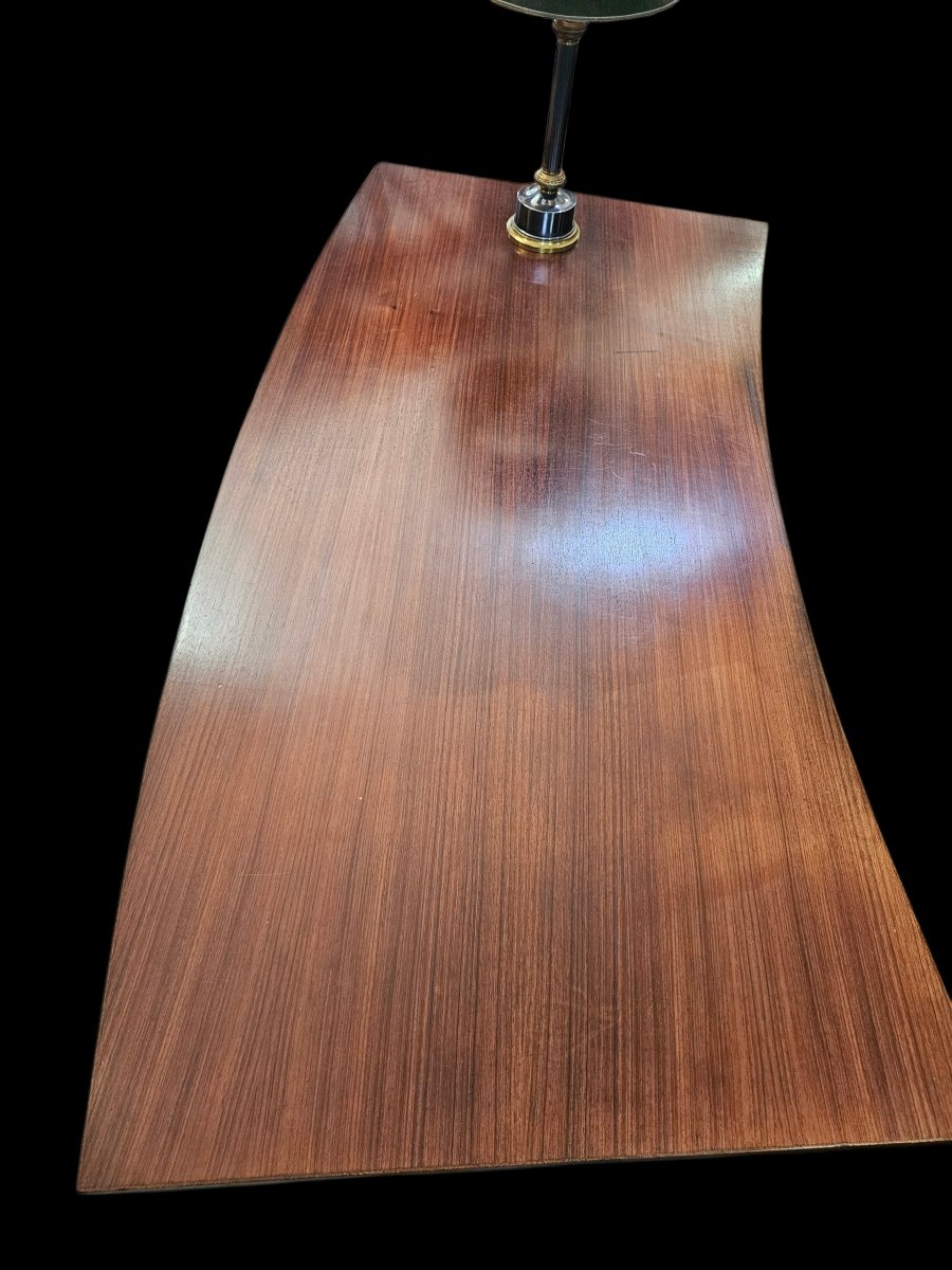 Art Deco-style Mahogany Veneer Desk, -photo-7