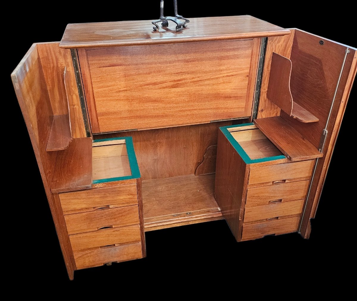 A Fold-away Desk Inside A Cabinet Known As A -photo-1