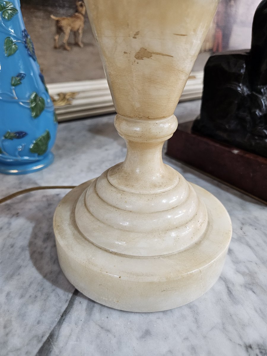 Importante lampe en albâtre -photo-2
