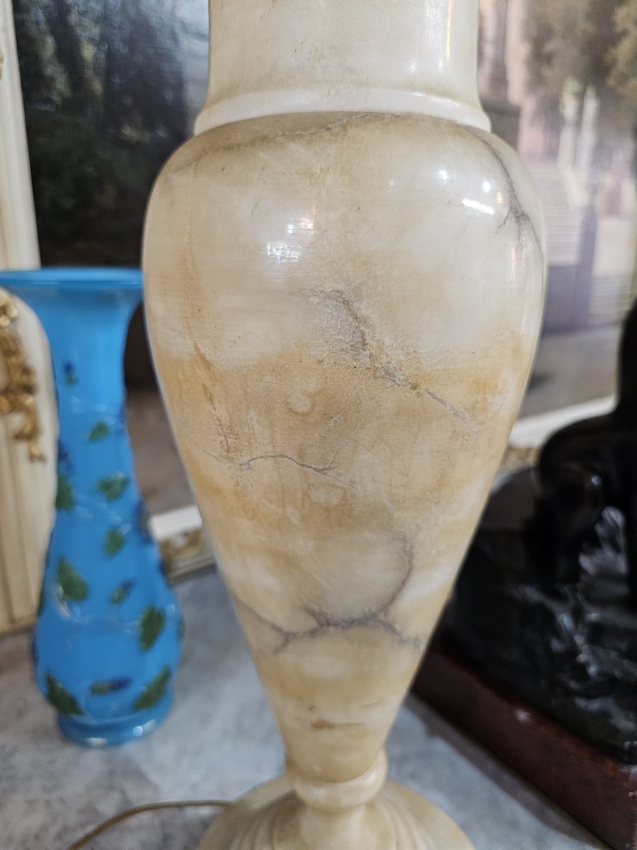 Importante lampe en albâtre -photo-3
