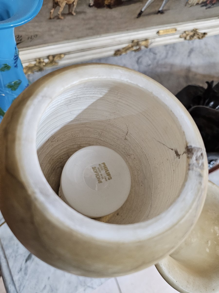 Importante lampe en albâtre -photo-7