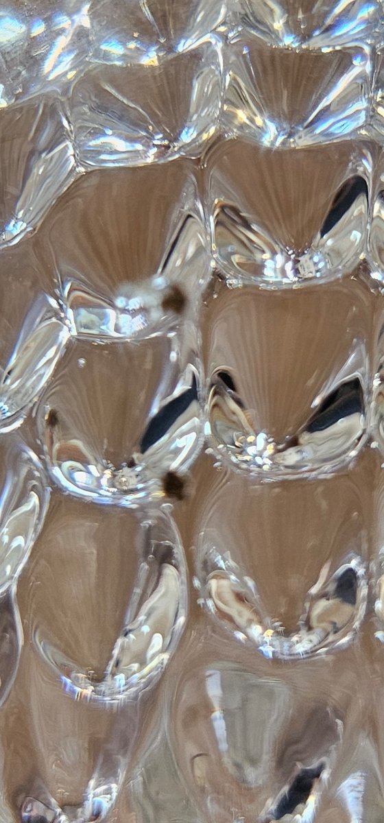 Boule d'escalier en cristal,  modèle nid d'abeille,  Baccarat-photo-1