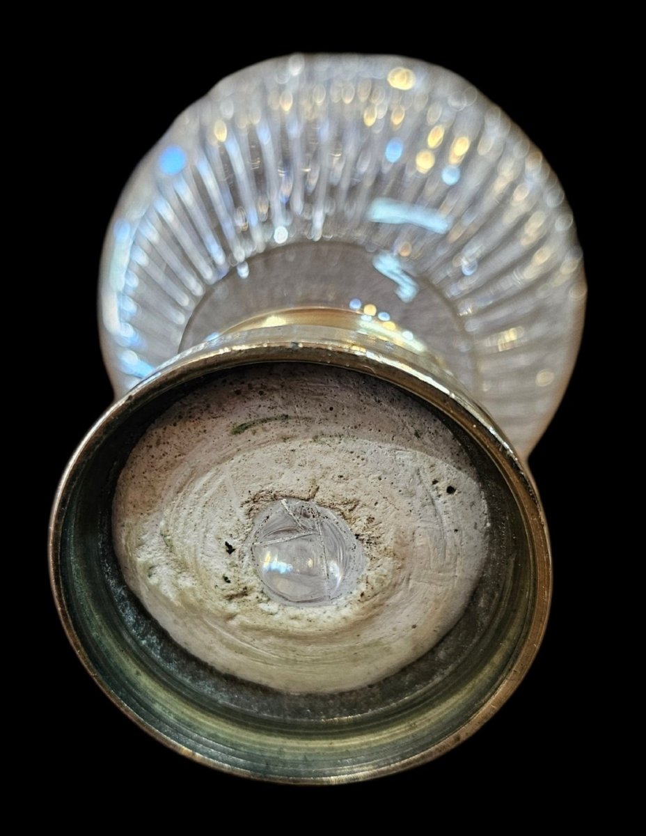 Boule d'escalier en cristal,  modèle nid d'abeille,  Baccarat-photo-3