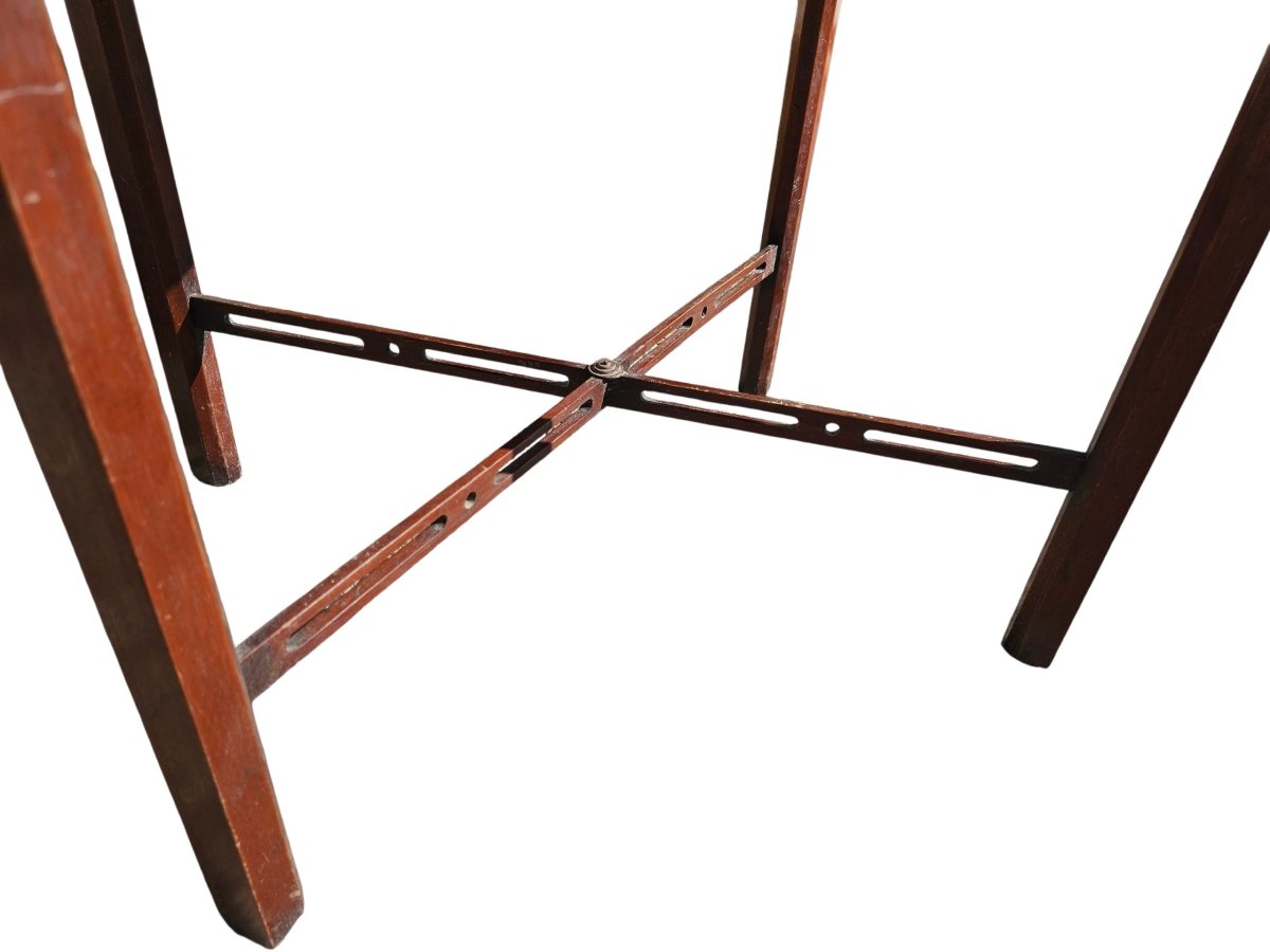 Pair Of English Mahogany Tea Tables From The Second Half Of The 20th Century-photo-8