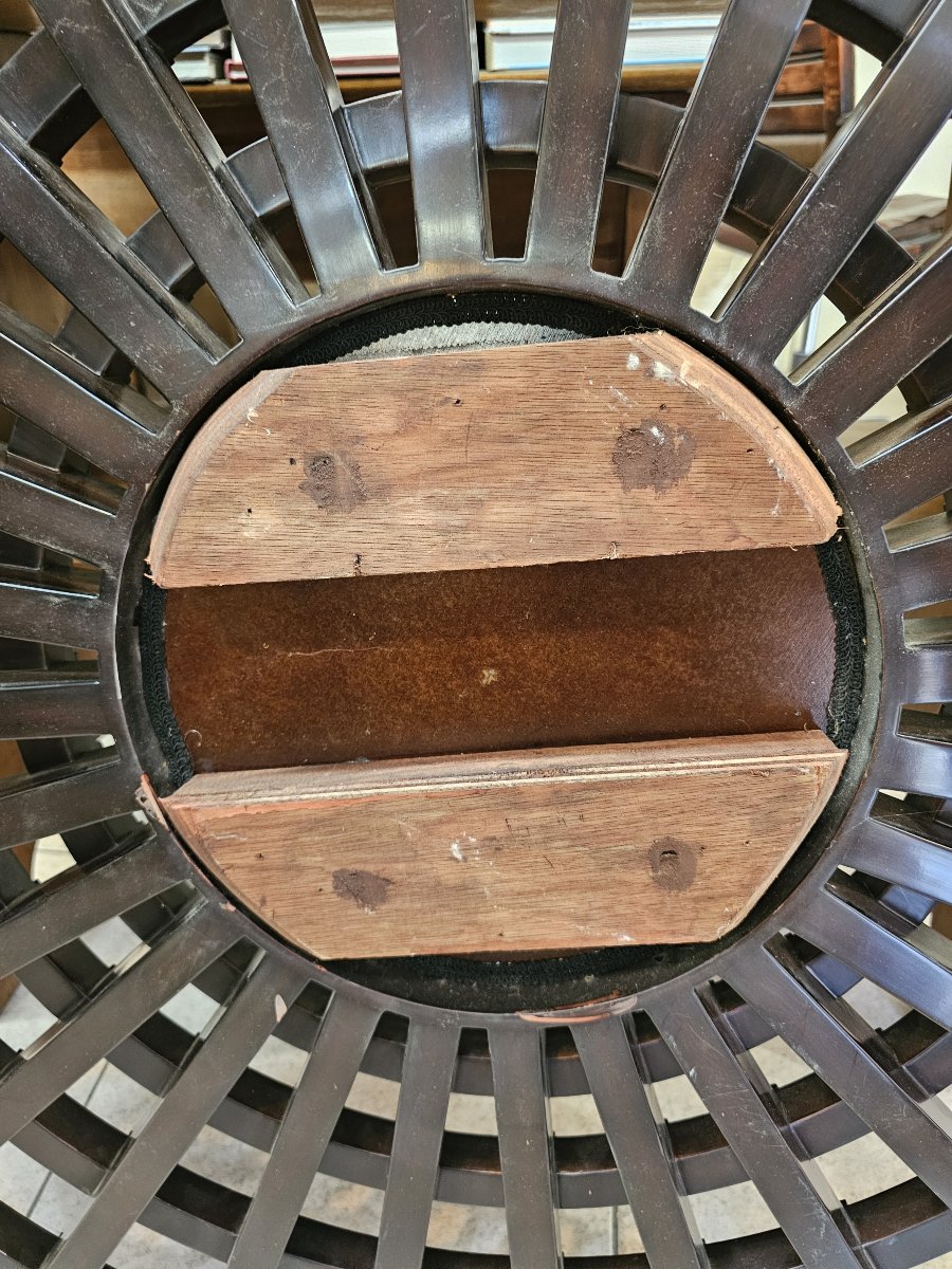Radiant Mirror Made Of Lacquered Wood, 1980s-photo-1
