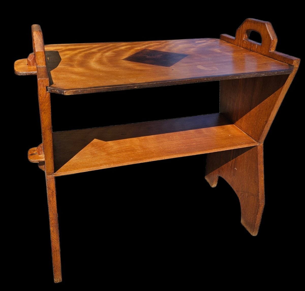 Table à double plateaux à clavettes