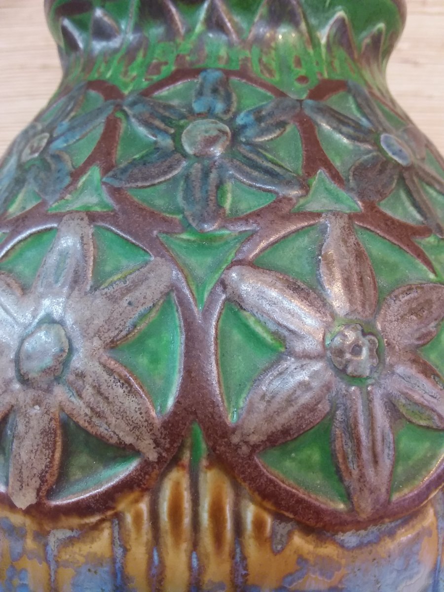 Vase En Grès Art Nouveau Des Frères Mougin à Nancy -photo-2