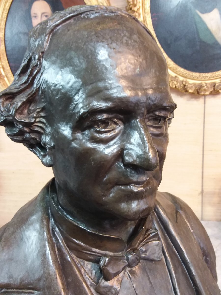 Bronze Bust Of Jean-baptiste Dumas By Eugène Guillaume Dated 1883-photo-1