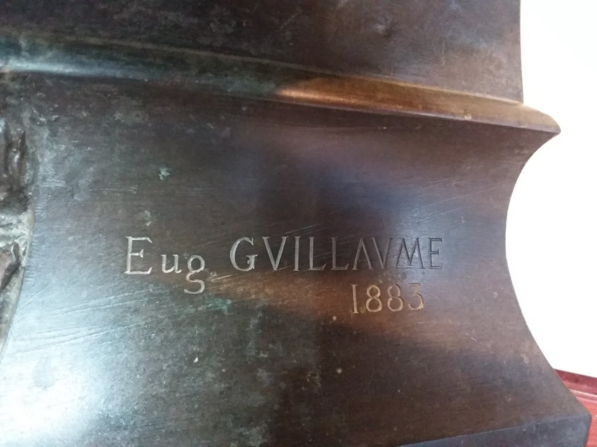 Buste En Bronze De Jean-baptiste Dumas Par Eugène Guillaume Daté 1883-photo-3